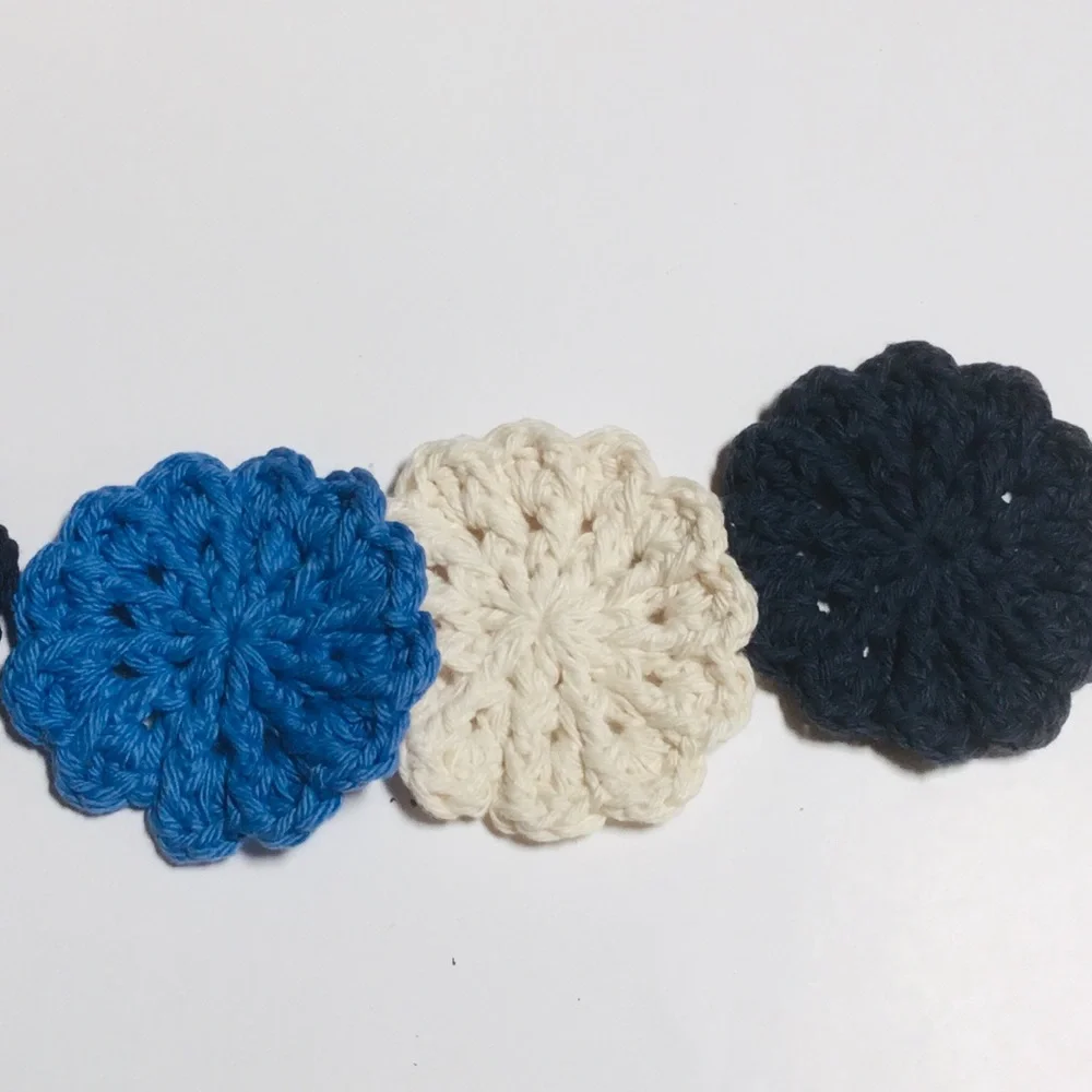 🆕 Cotton Wash Cloth Facial Scrubbies Set Handcrafted Reusable 9 Piece Set